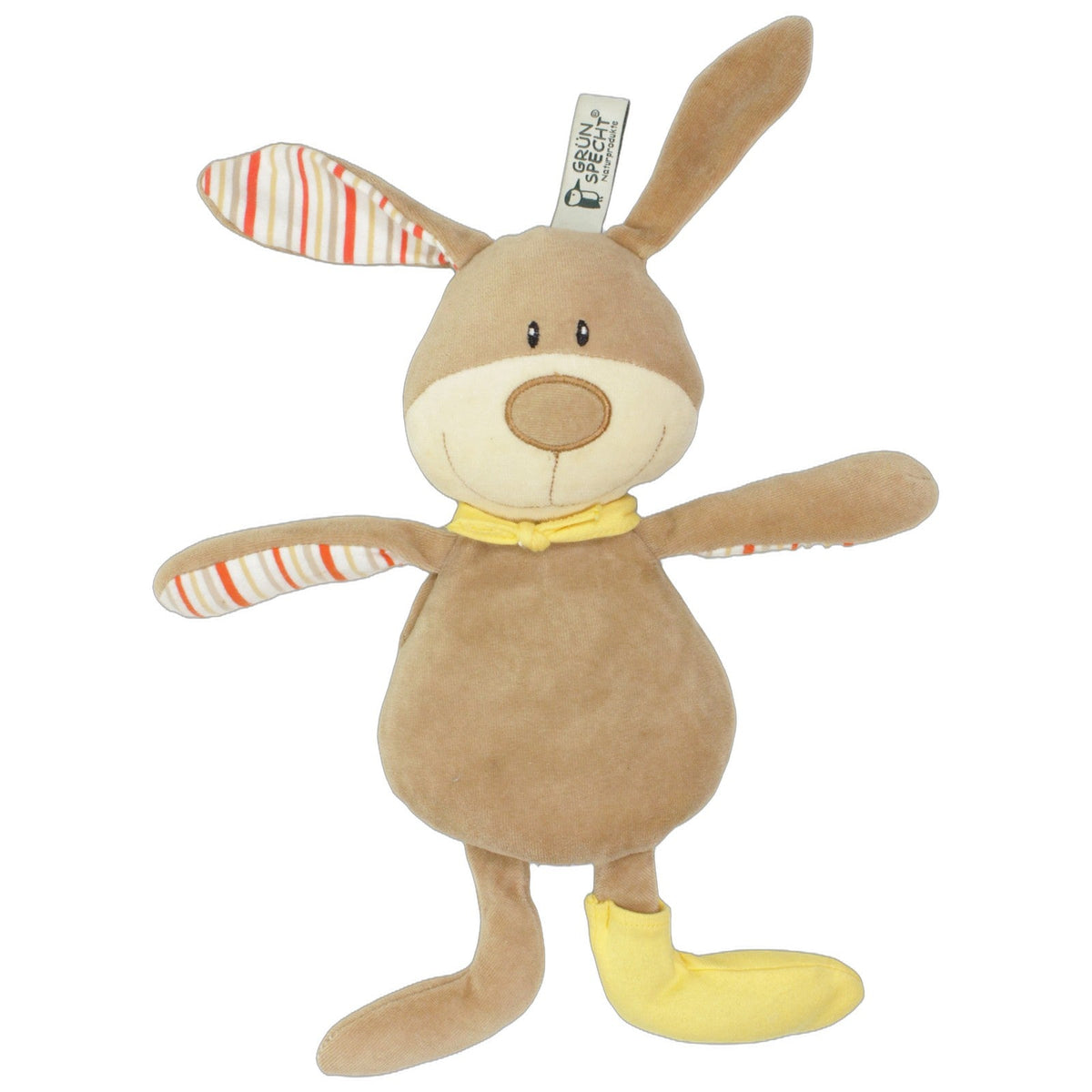 123000029500 GRÜNSPECHT Freundlicher Hase mit Schlappohren Wärmekissen mit Bezug Kumpel Leo 33cm Beige Braun