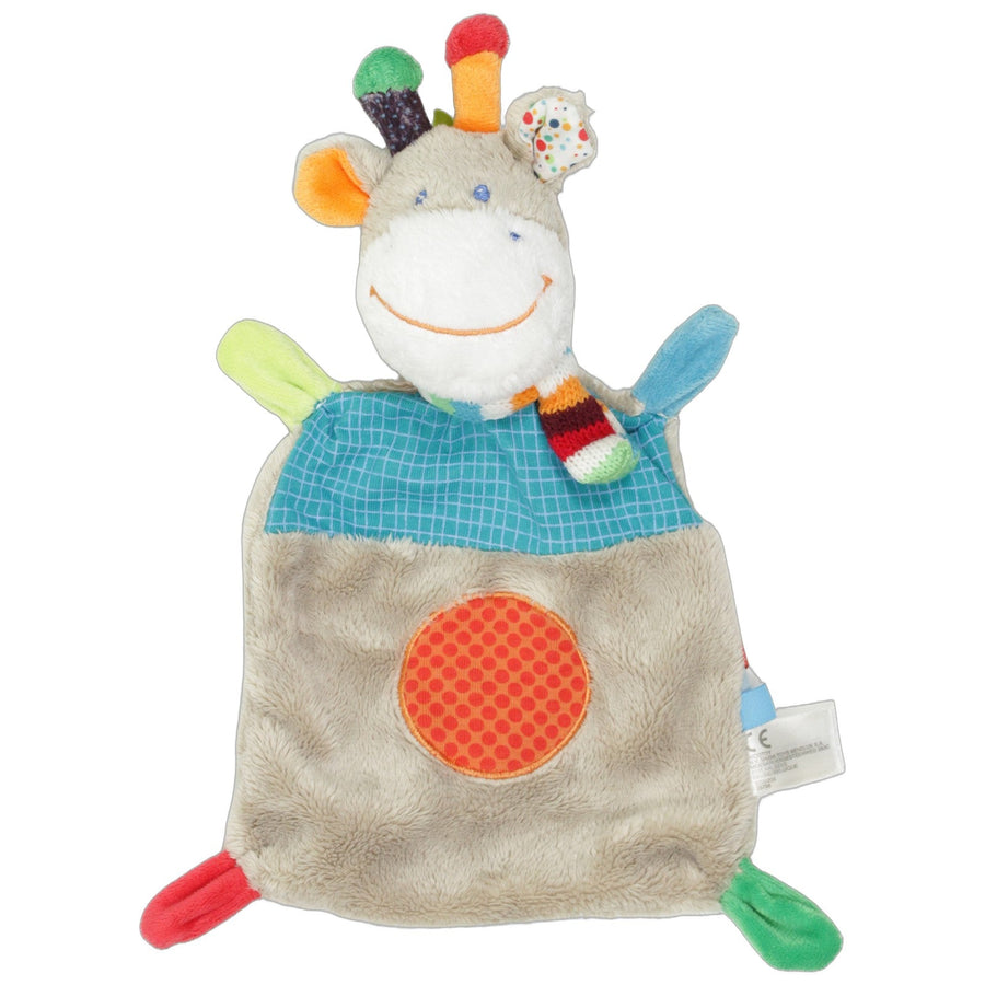 Patchwork-Giraffe mit Schal