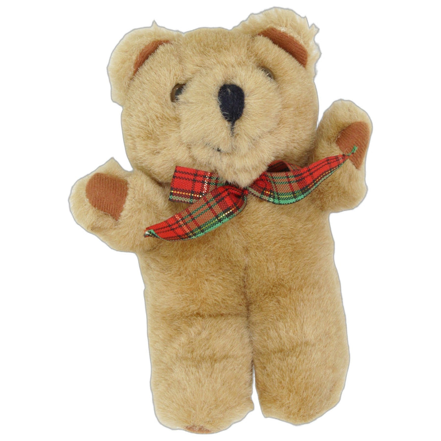 Kleiner Teddybär mit karierter Schleife