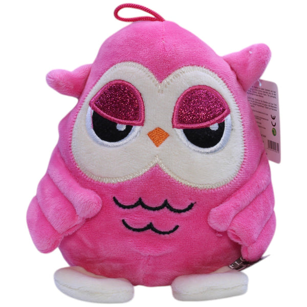 Flos Toys, pinke Eule mit Glitzer