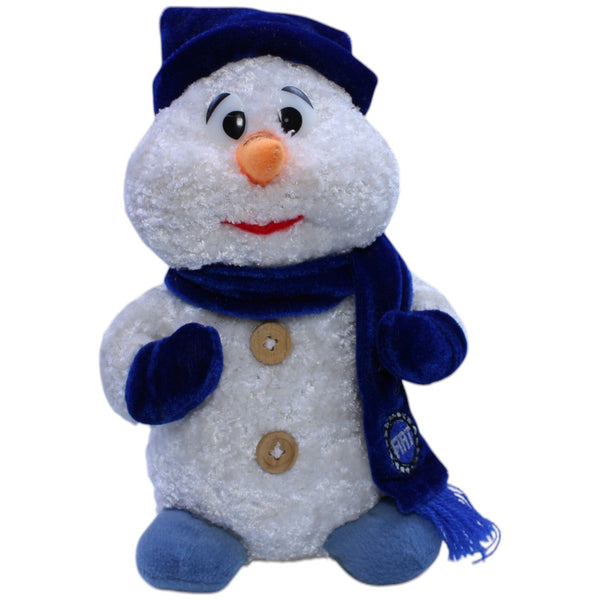 Schneemann mit Fiat-Schal