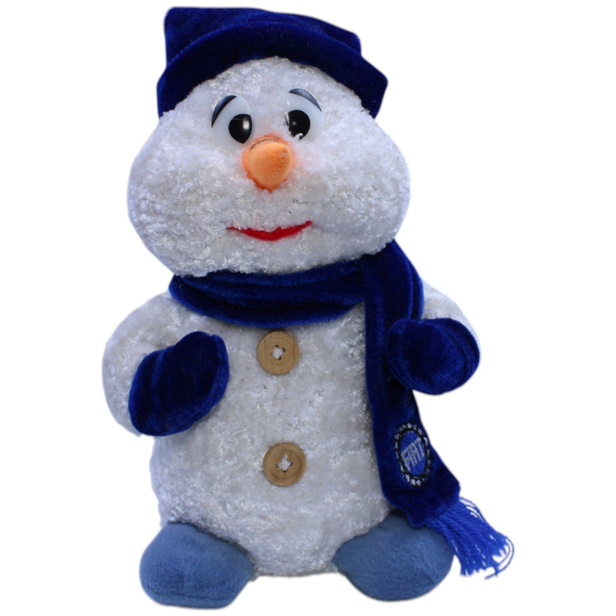 Schneemann mit Fiat-Schal