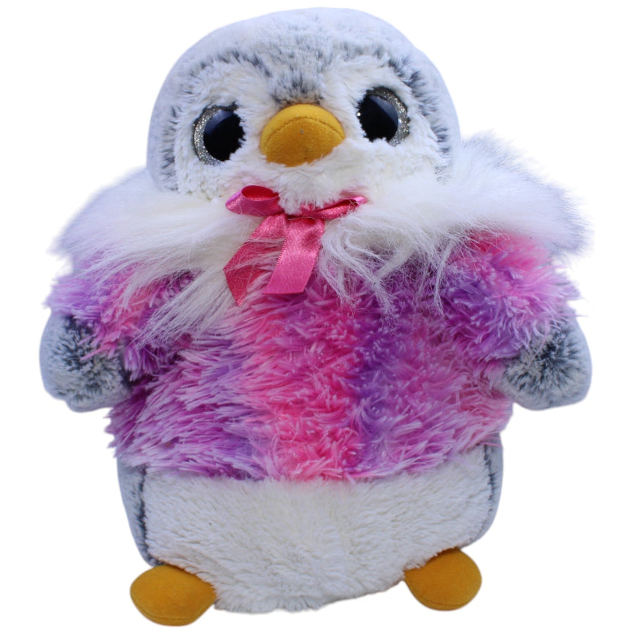 Pinguin mit pinker Jacke und Schleife