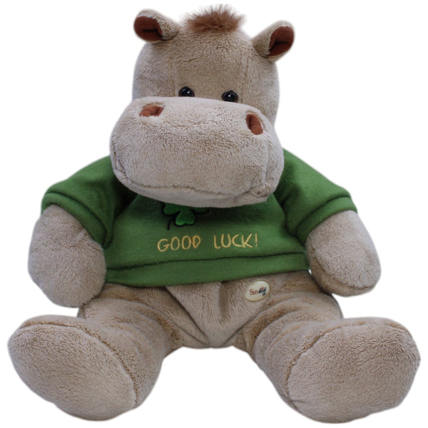 Nilpferd mit "GOOD LUCK!" Shirt