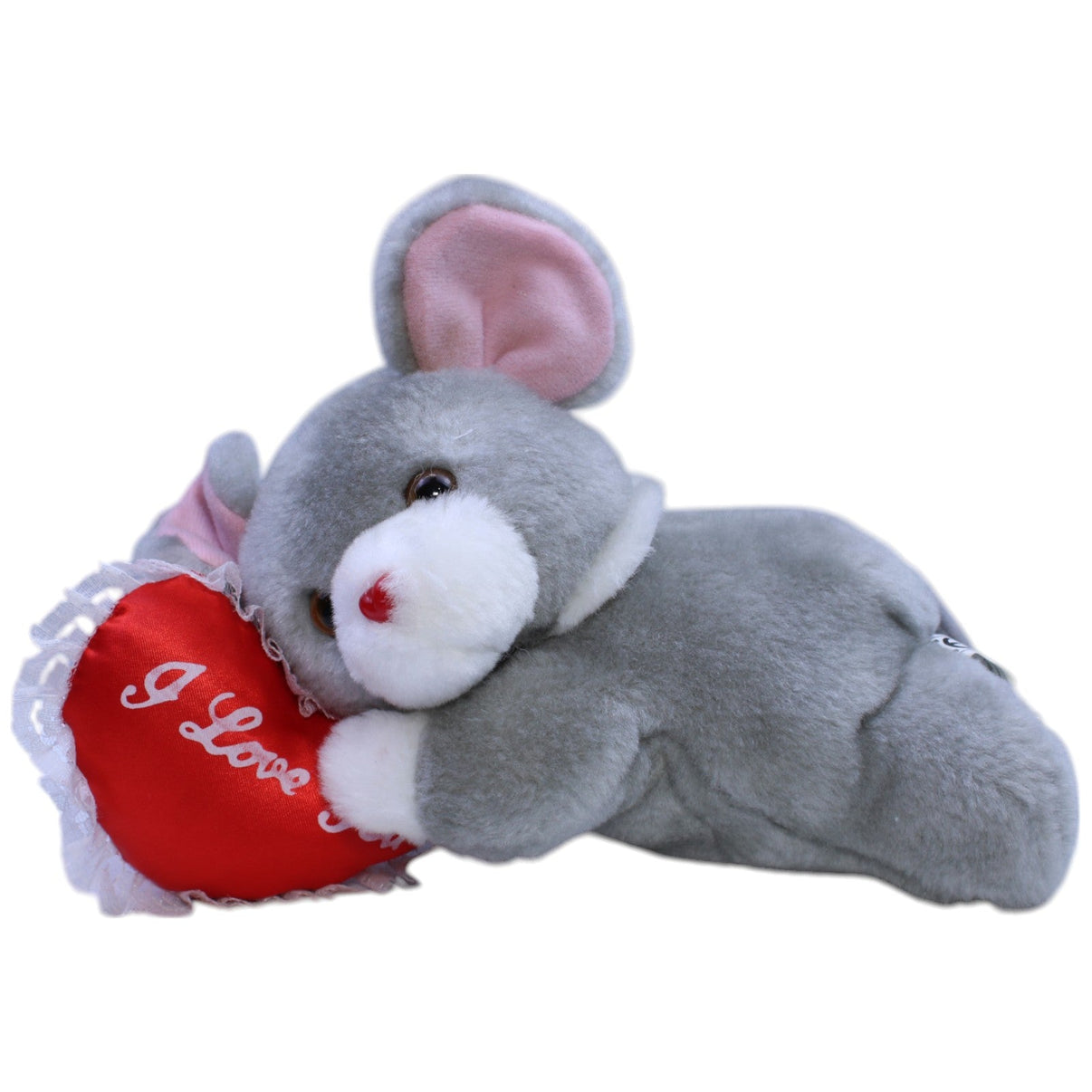 12311082 ES Gerhardshofen Maus mit Herznase und "I love you" Herz Kuscheltier Kumpel Leo Gebraucht