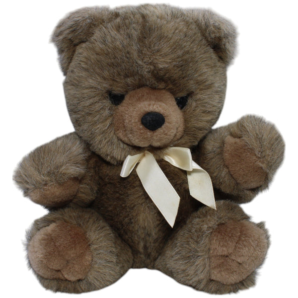 Teddybär mit beiger Schleife, sitzend