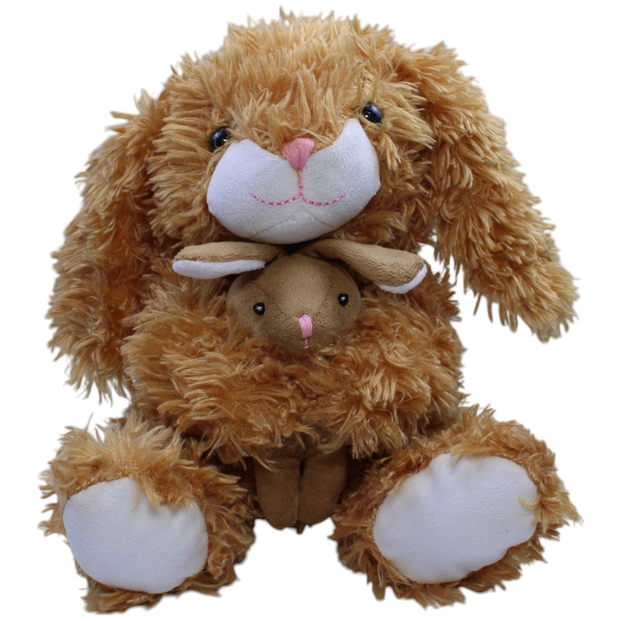 Zotteliger Hase mit Baby