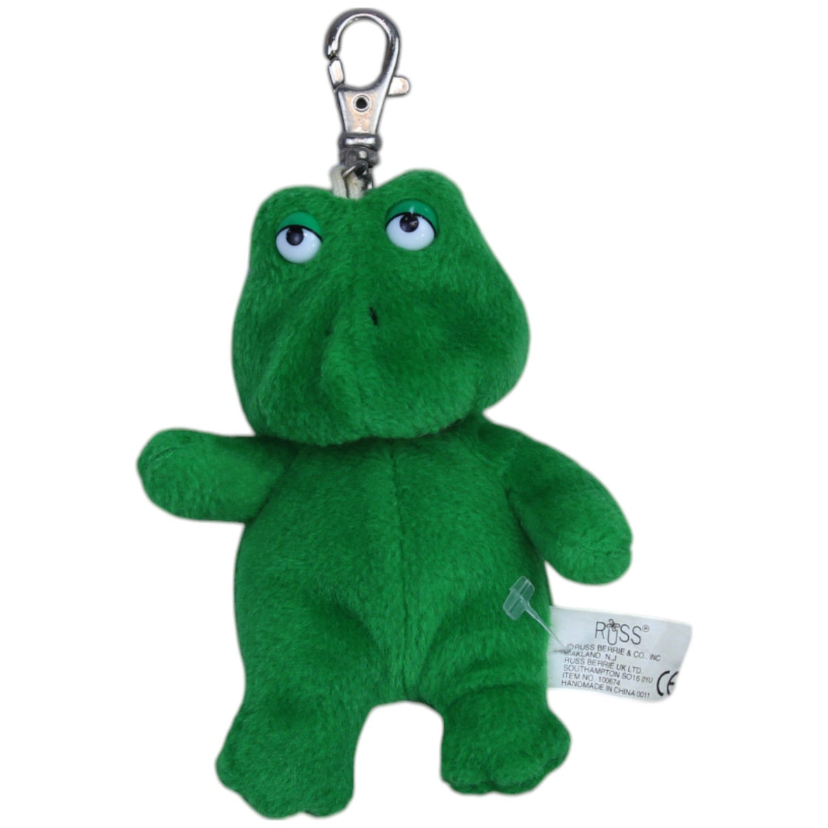 12311482 Russ Berrie Teddybär im Frosch - Kostüm Schlüsselanhänger Kumpel Leo Gebraucht