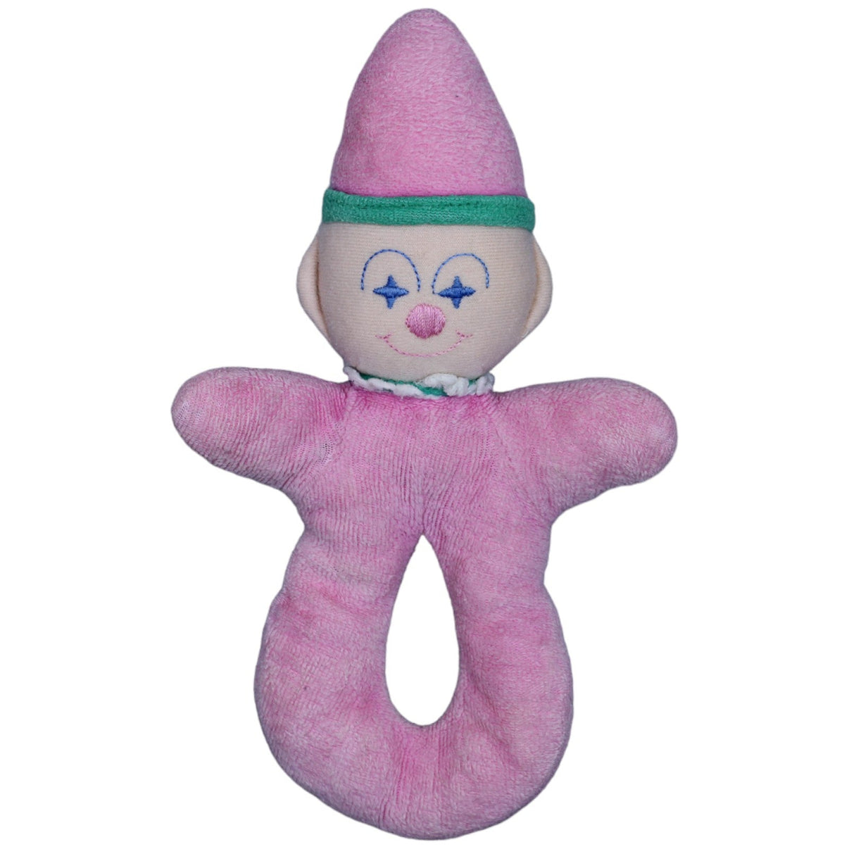 1233875 Sterntaler Vintage Greifling mit Rassel, Clown rosa Greifling Kumpel Leo Gebraucht