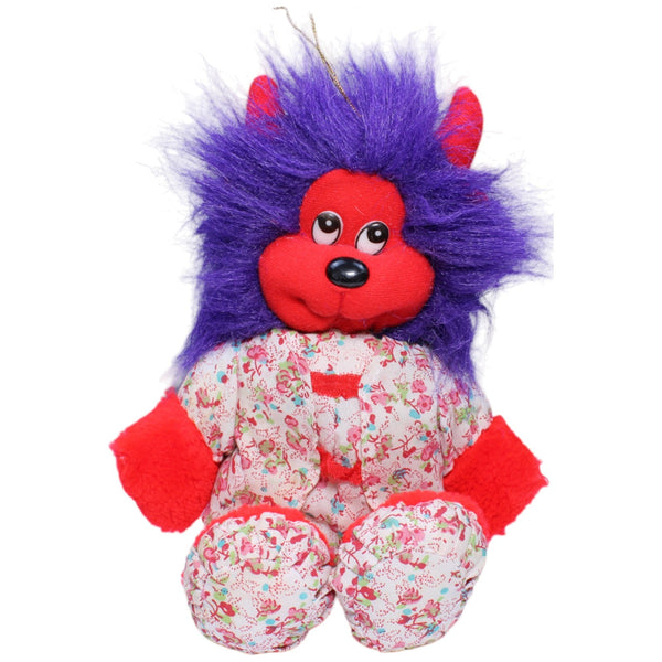 Roter Teufel mit lila Haaren