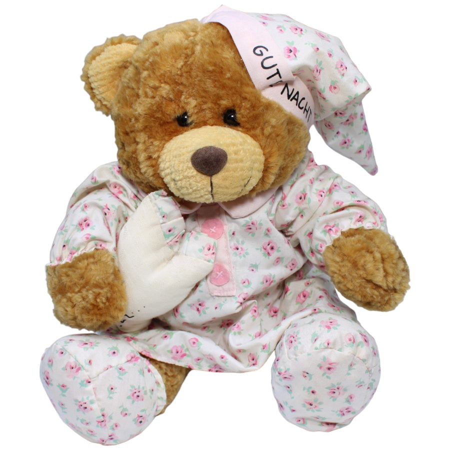Teddybär mit Nachthemd und Schlafmütze "Gute Nacht"