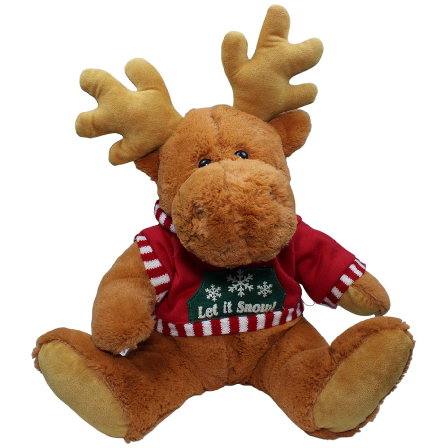 XL Weihnachtselch mit Pulli "Let it snow"