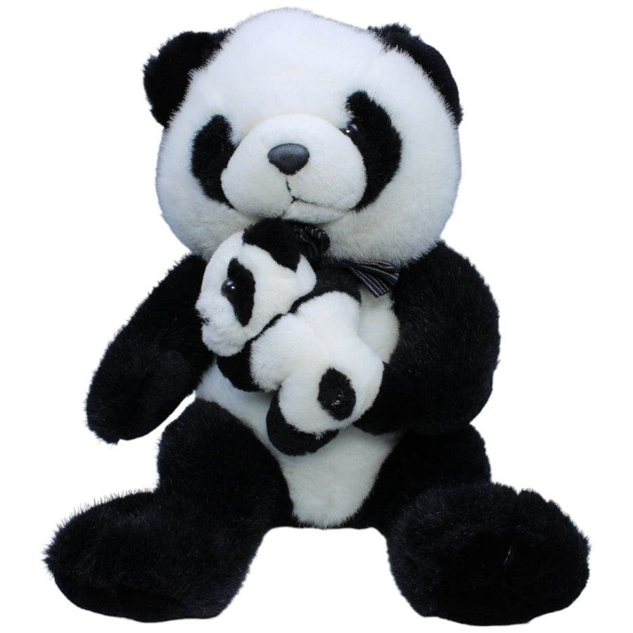 Panda mit Baby und Schleife