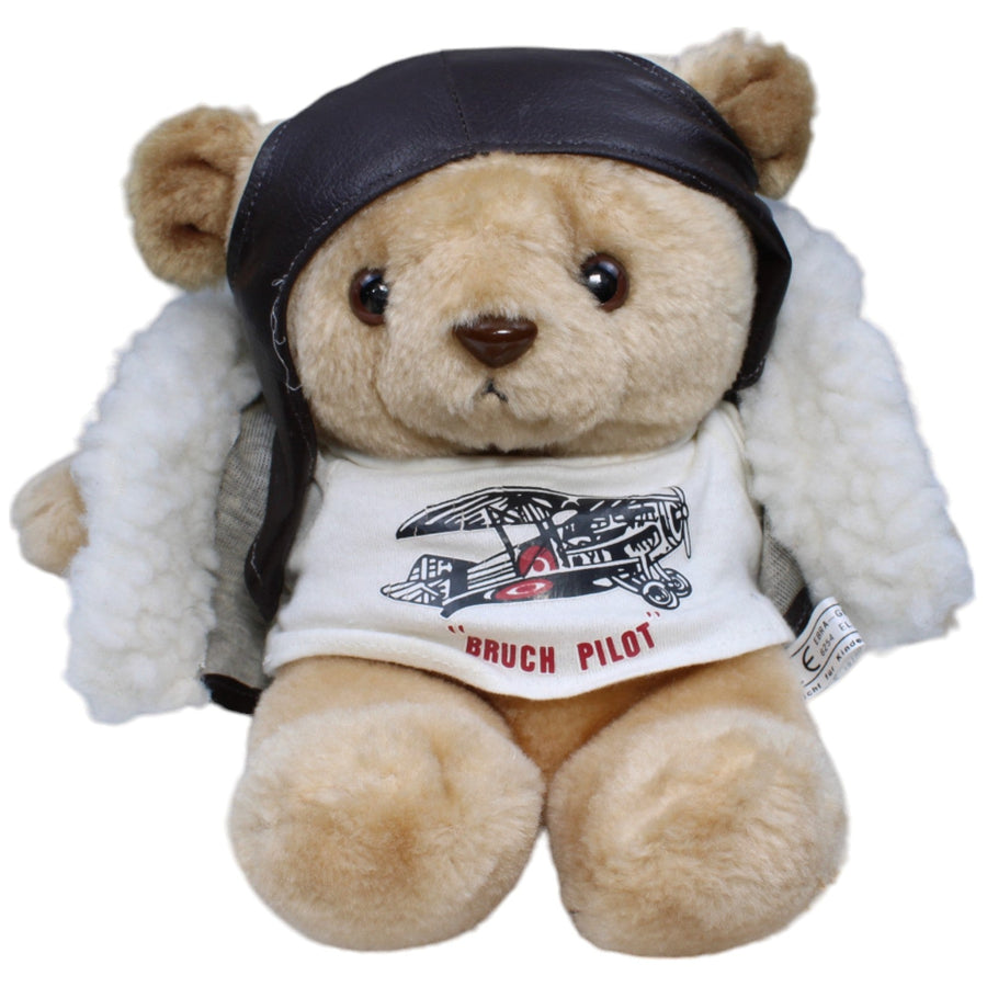 Teddybär mit Jacke & Fliegerhaube, Bruch Pilot