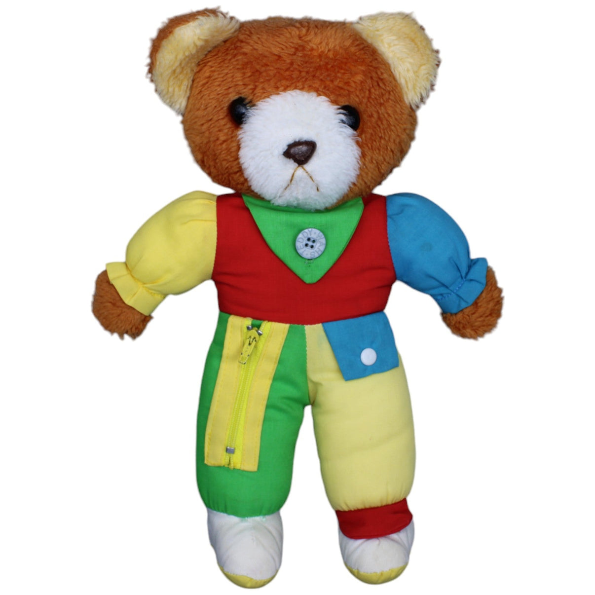 1234815 Teddy Wahs Patchwork-Motorik-Bär, bunt Kuscheltier Kumpel Leo Gebraucht