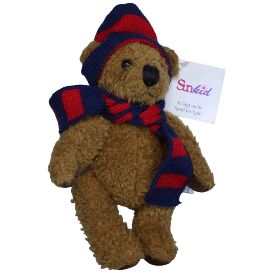 Teddybär mit beweglichen Gliedern, Mütze & Schal