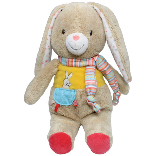 Hase mit buntem Schal, gelb