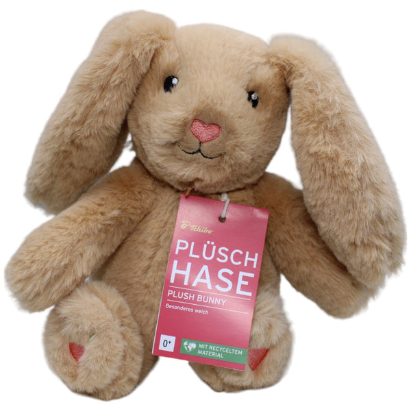 Brauner Hase mit rosa Herz-Nase, superweich