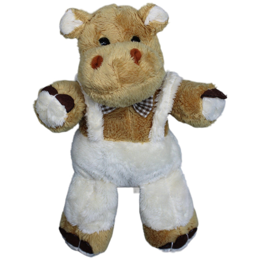 Nilpferd mit Latzhose & Fliege