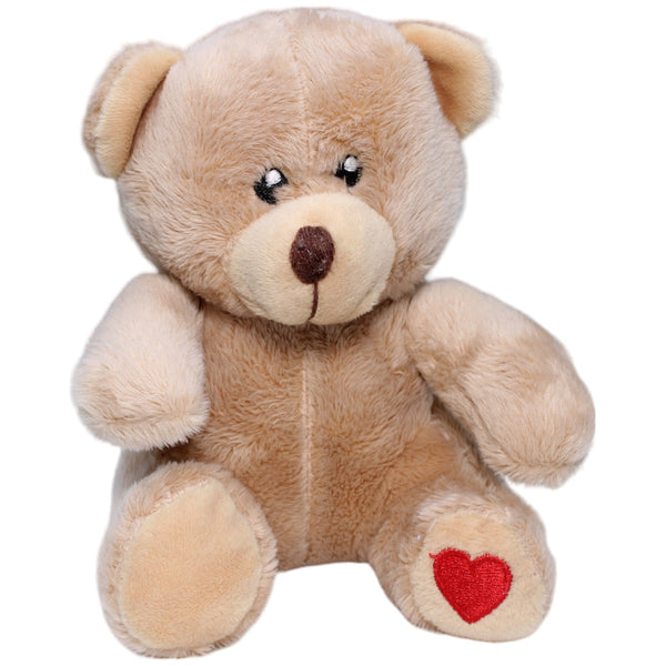 Kuschelfreund Teddybär mit Herz am Fuß, beige