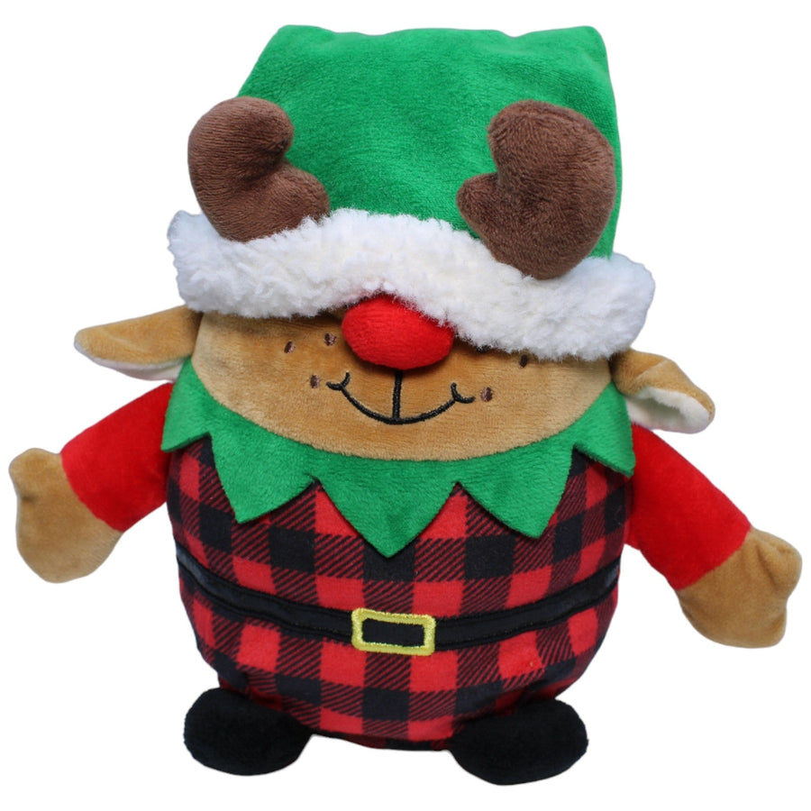 Rentier Wichtel mit grüner Weihnachtsmütze