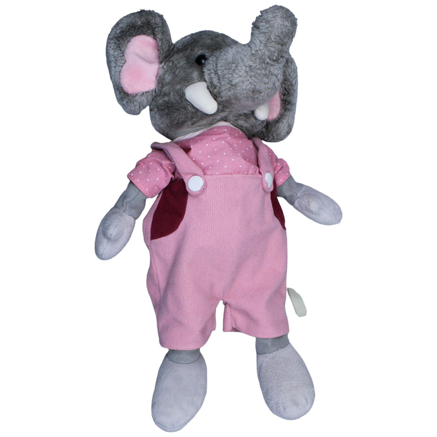 Elefant mit rosa Latzhose, groß