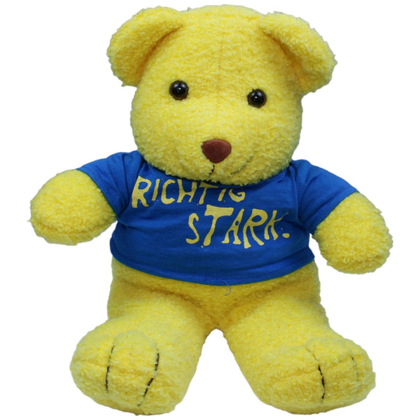 Gelber Teddybär mit T-Shirt "Richtig Stark.", groß
