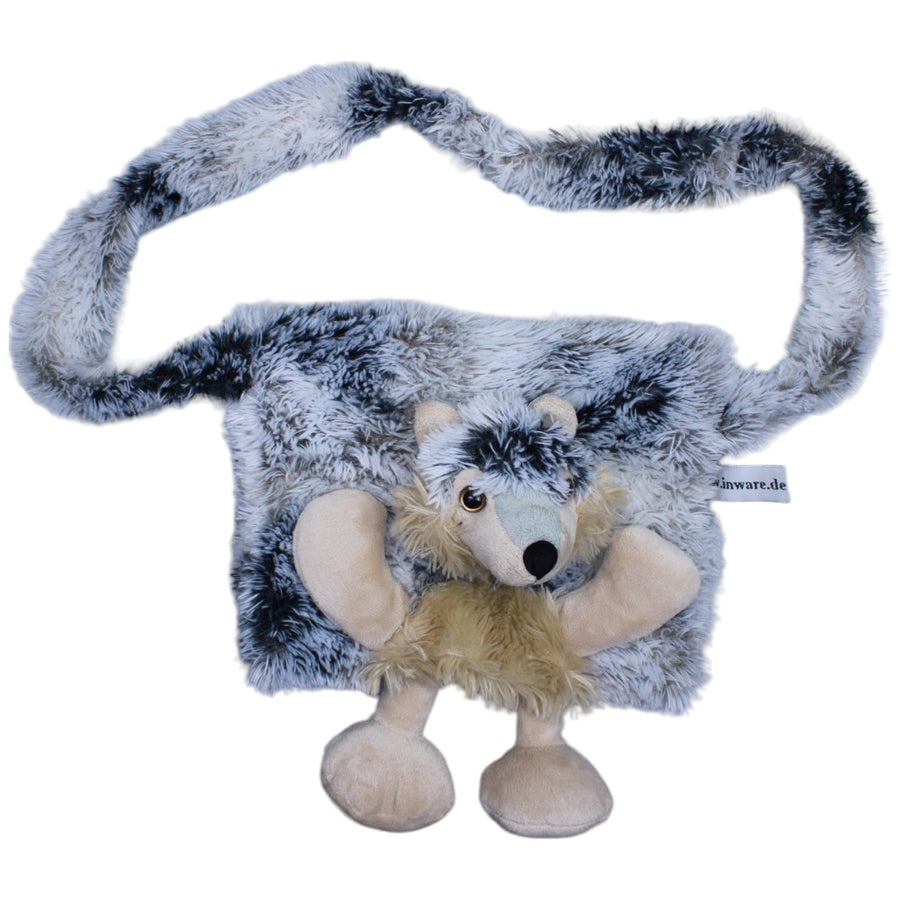 Kindermuff mit Tasche, Wolf