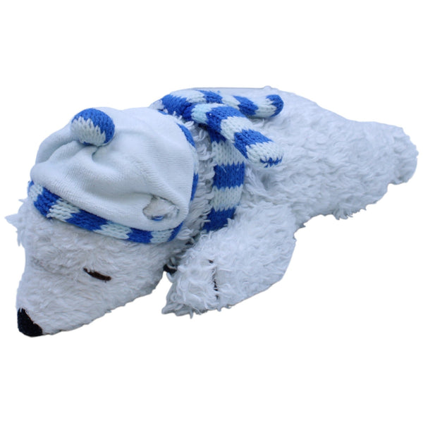Schlafender Eisbär mit Mütze & Schal