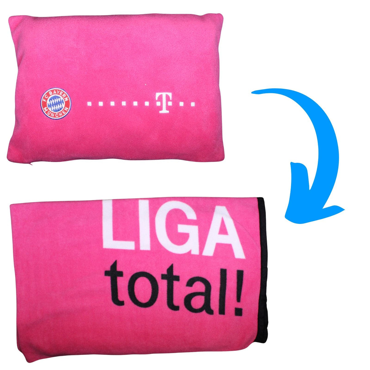 1236027 Miles Fashion GmbH Telekom x FC Bayern München Stadion - Decke "LIGA total!", rosa Decke Kumpel Leo Gebraucht