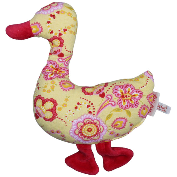 Ente mit Blumenmuster, gelb