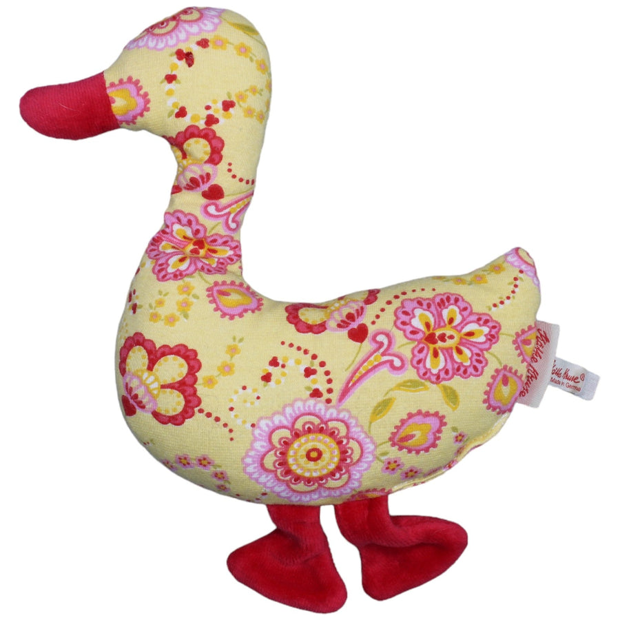 Ente mit Blumenmuster, gelb