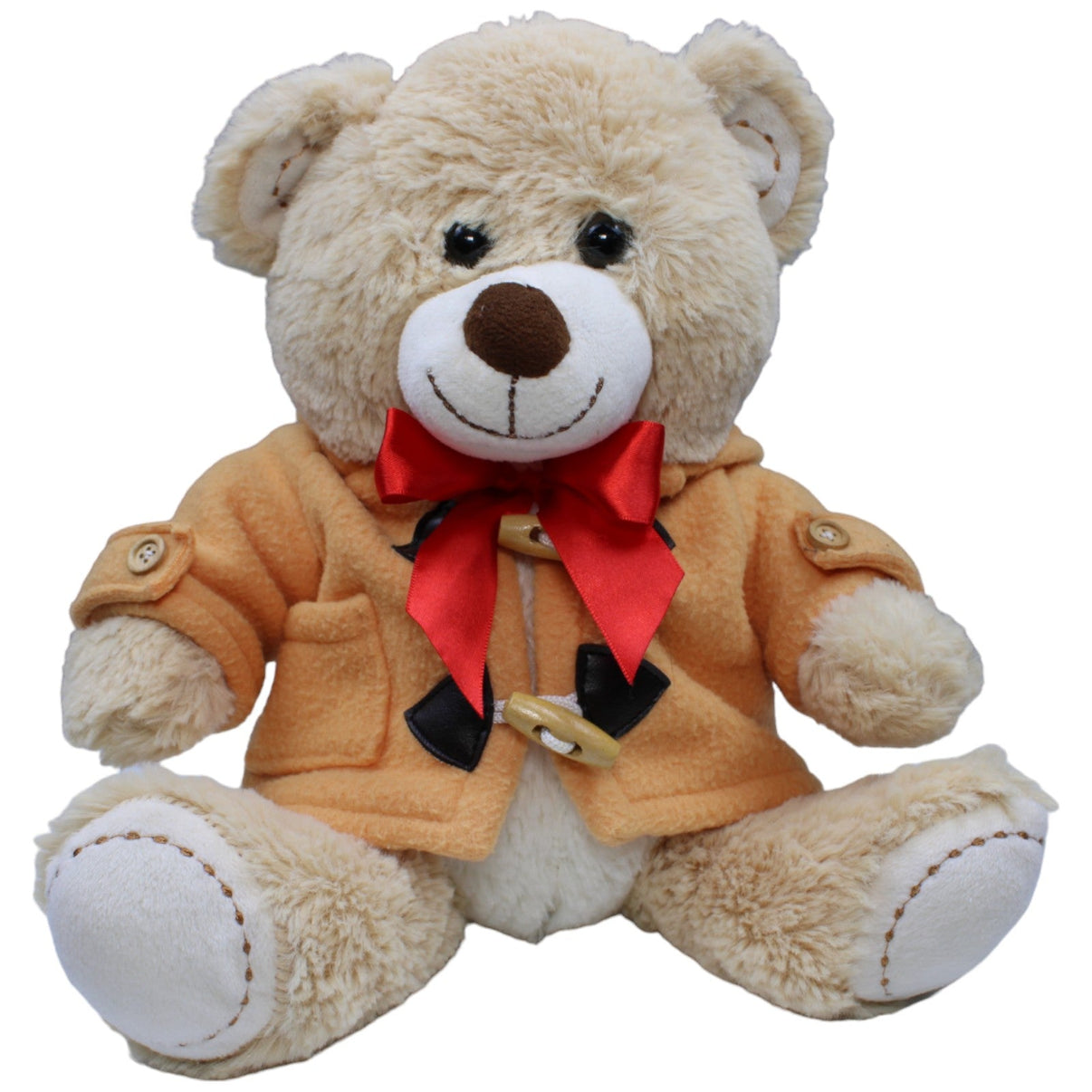 1236142 idee+spiel Teddybär mit Jacke & Schleife, sitzend Kuscheltier Kumpel Leo Gebraucht