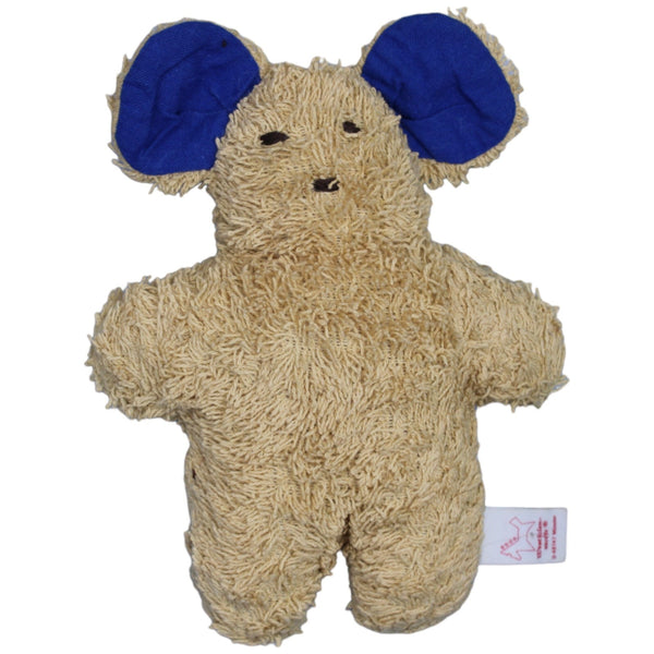 Frottee-Maus mit blauen Ohren