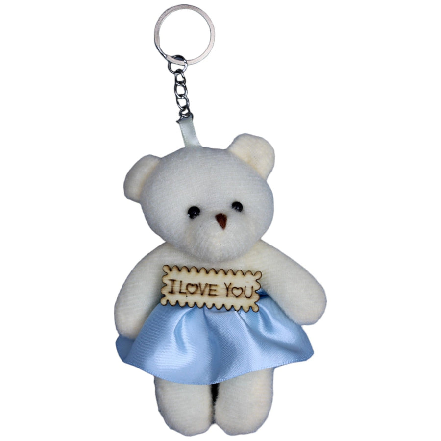 Teddybär mit Kleid "I Love You"