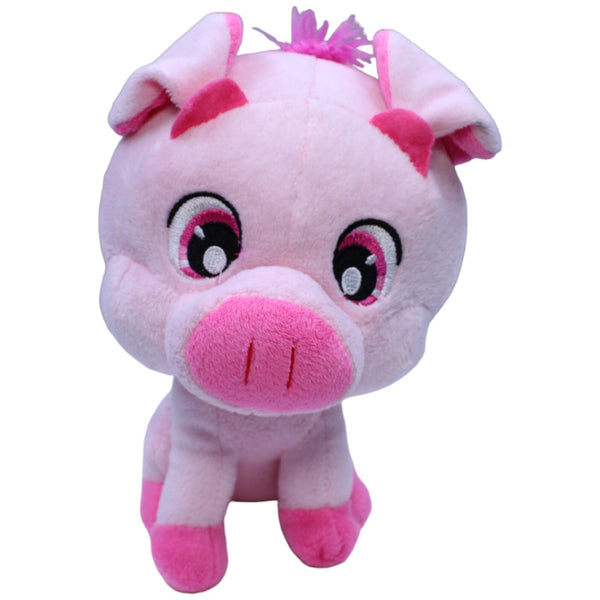 Süßes Schwein mit pinken Haaren