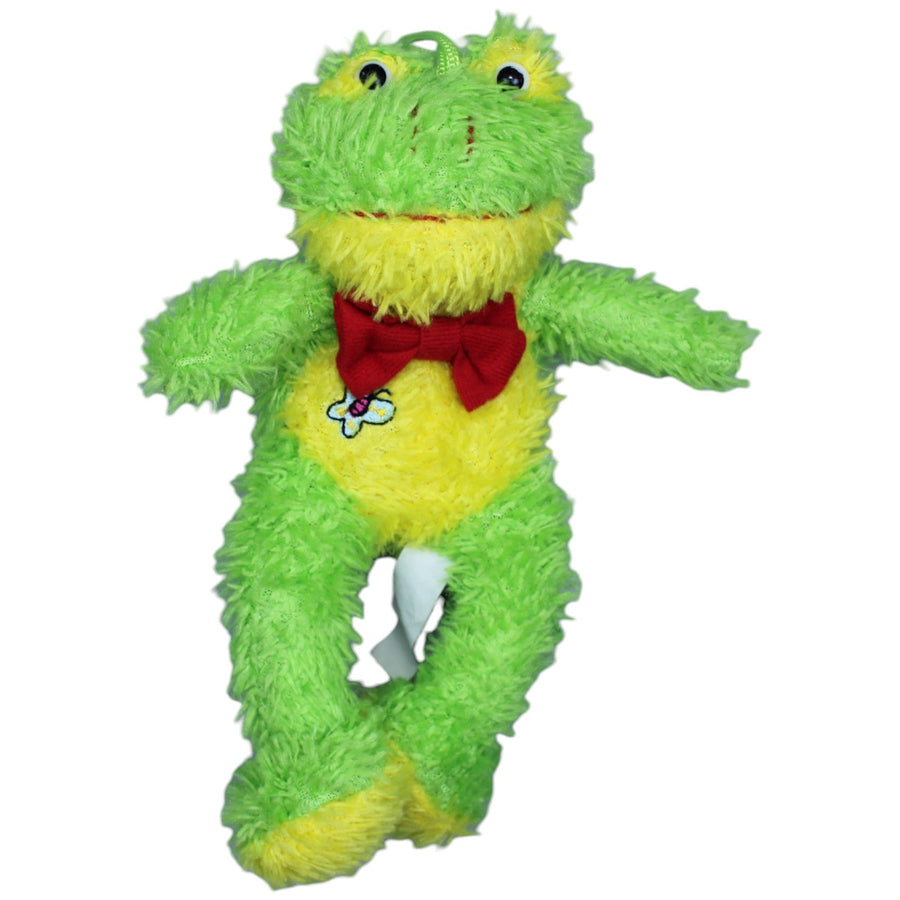 Grüner Frosch mit Fliege