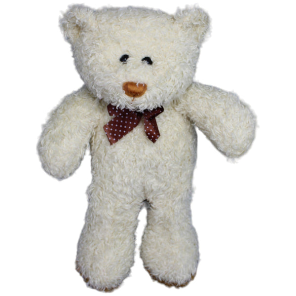 Flausch Teddybär mit Schleife, beige