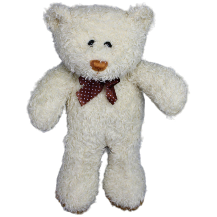Flausch Teddybär mit Schleife, beige