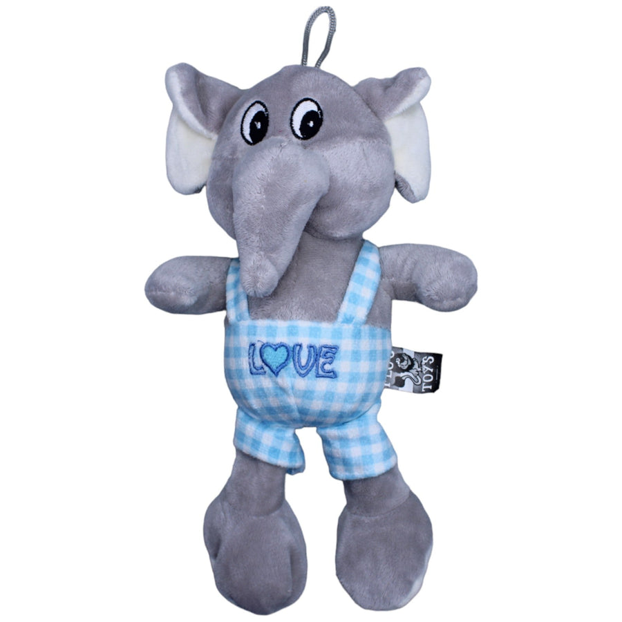 Flos Toys, süßer Elefant in Latzhose "LOVE"