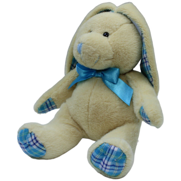 Süßer Hase mit blau gestreiften Ohren