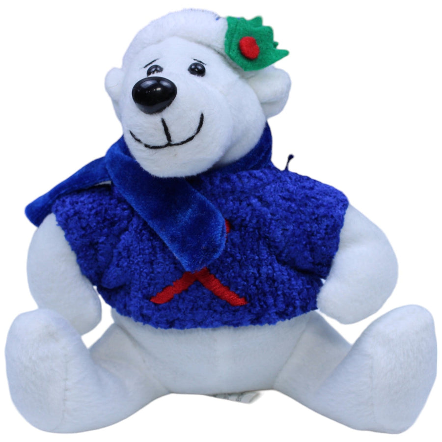 Eisbär mit blauem Pullover mit AIDS-Schleife