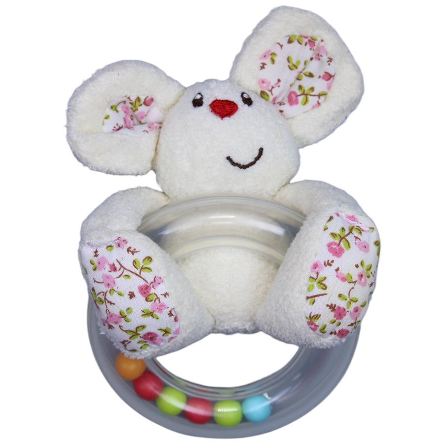 Weiße Maus mit Blumen-Ohren