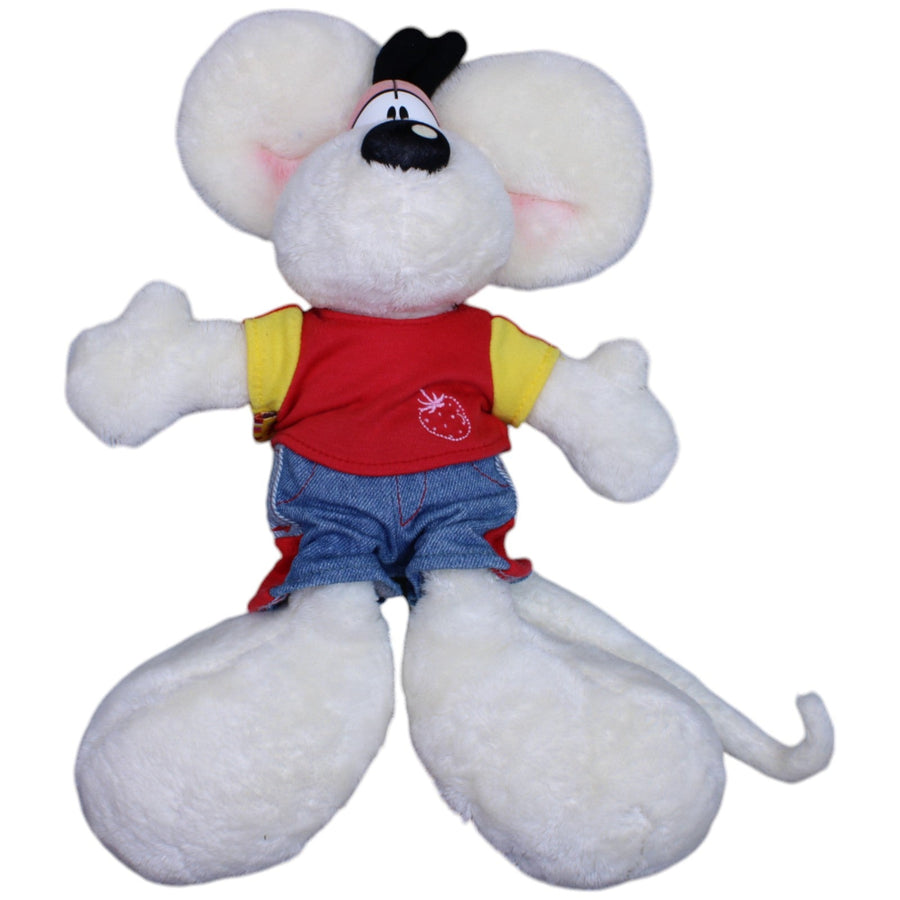 Diddl Maus mit Jeans und rotem T-Shirt