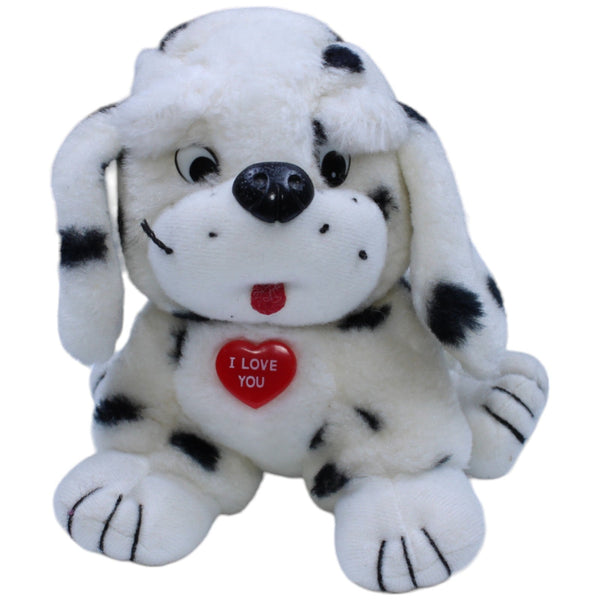 Dalmatiner mit Herz "I LOVE YOU", sitzend