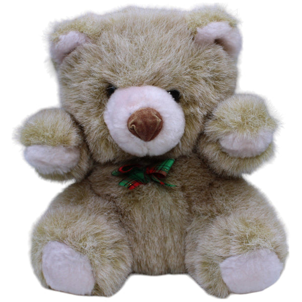 Teddybär mit rot-grüner Schleife, sitzend
