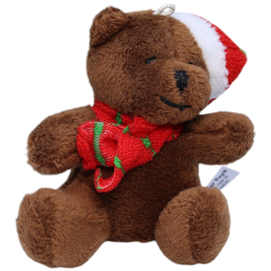 Mini-Teddybär mit Zipfelmütze & Schal