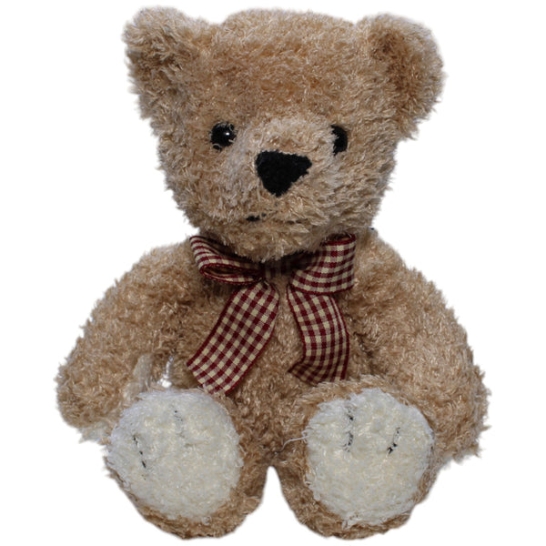 Süßer Teddybär mit karierter Schleife