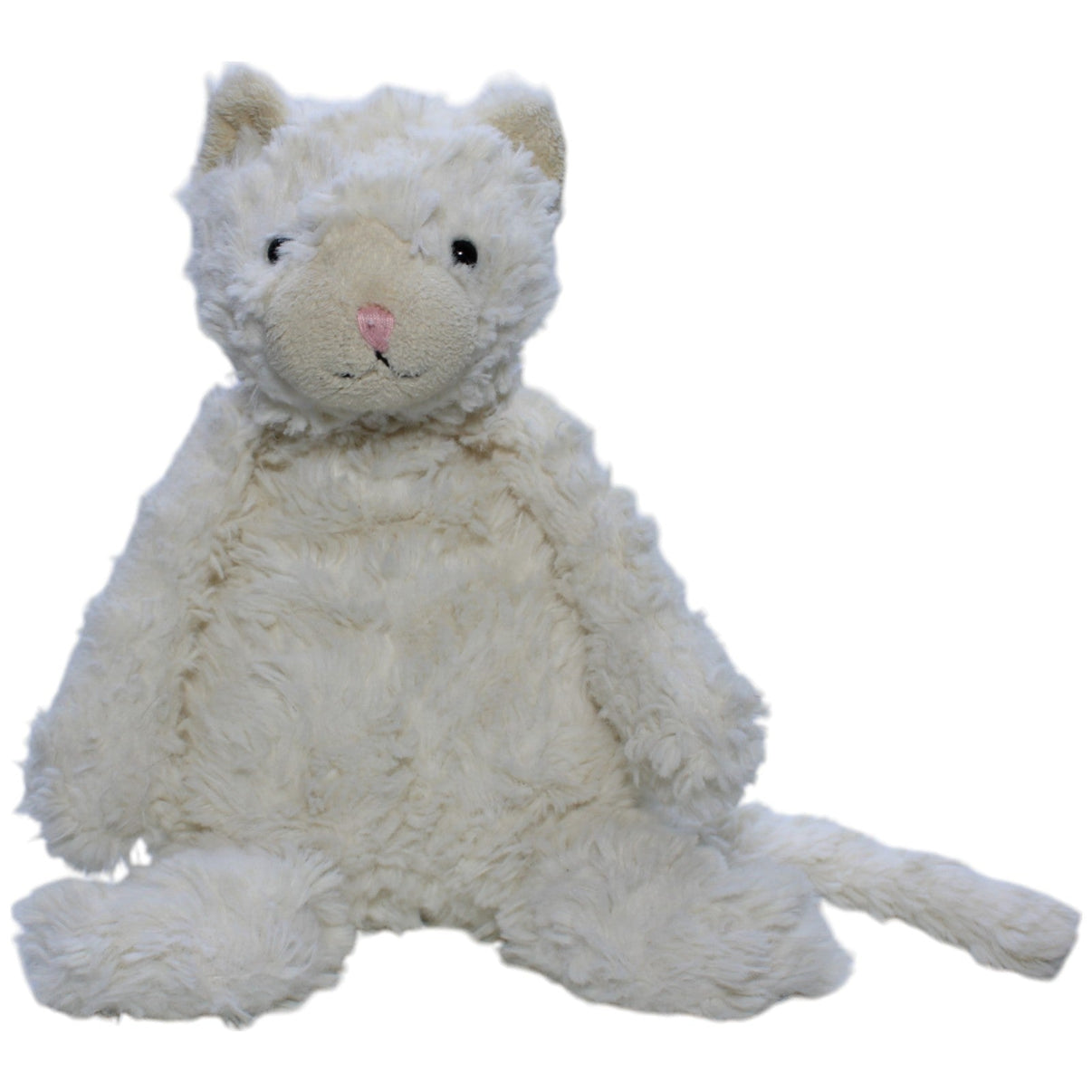 1238289 Jellycat Katze Schlenker, weiß Kuscheltier Kumpel Leo Gebraucht