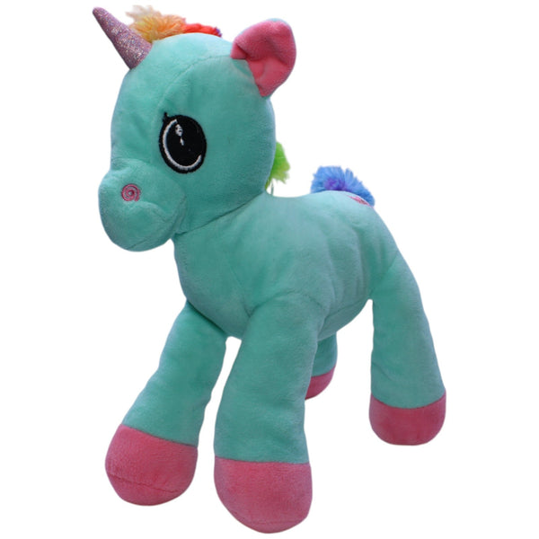 Einhorn mit Regenbogen Mähne, türkis